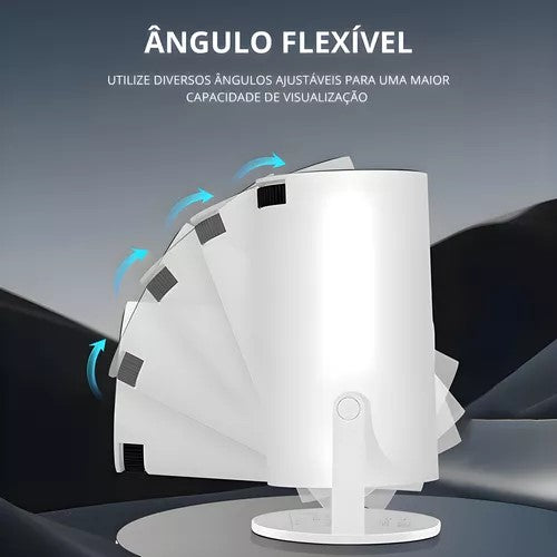 Projetor Portátil HY300 4K Android 11 Wi-Fi 5G Bluetooth 150 Pol Branco Smart HDMI