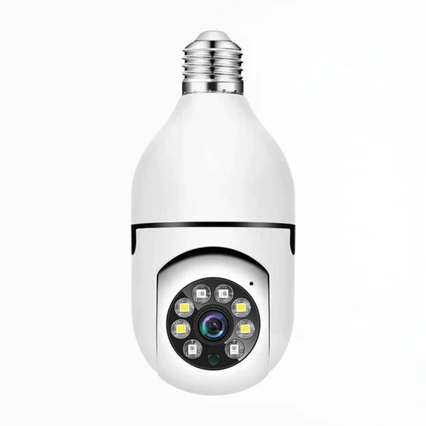 Câmera wifi sem fio giratória 360 com encaixe lampada bocal rosca full HD visão noturna