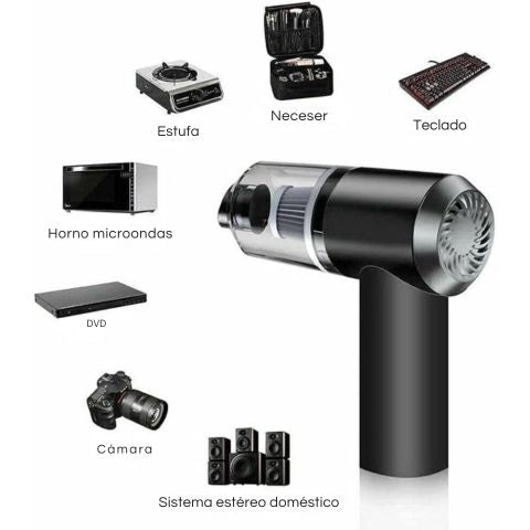 AspiraFlex® - Mini Aspirador de Pó Portátil Automotivo Casa Sem Fio 3 em 1 Recarregável Potente