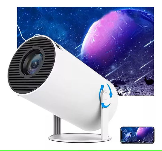 Projetor Portátil HY300 4K Android 11 Wi-Fi 5G Bluetooth 150 Pol Branco Smart HDMI