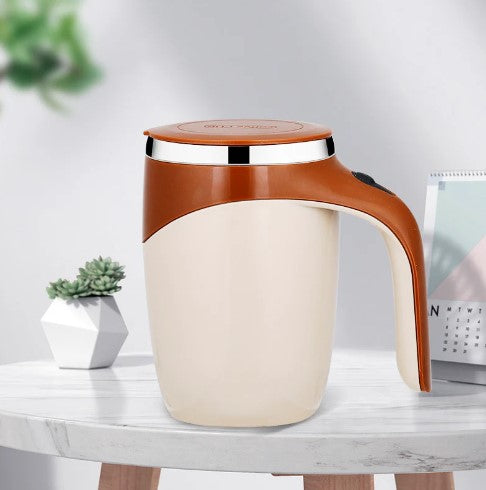 Caneca Mixer Inox Automática Elétrica Misturador Shake Café Leite